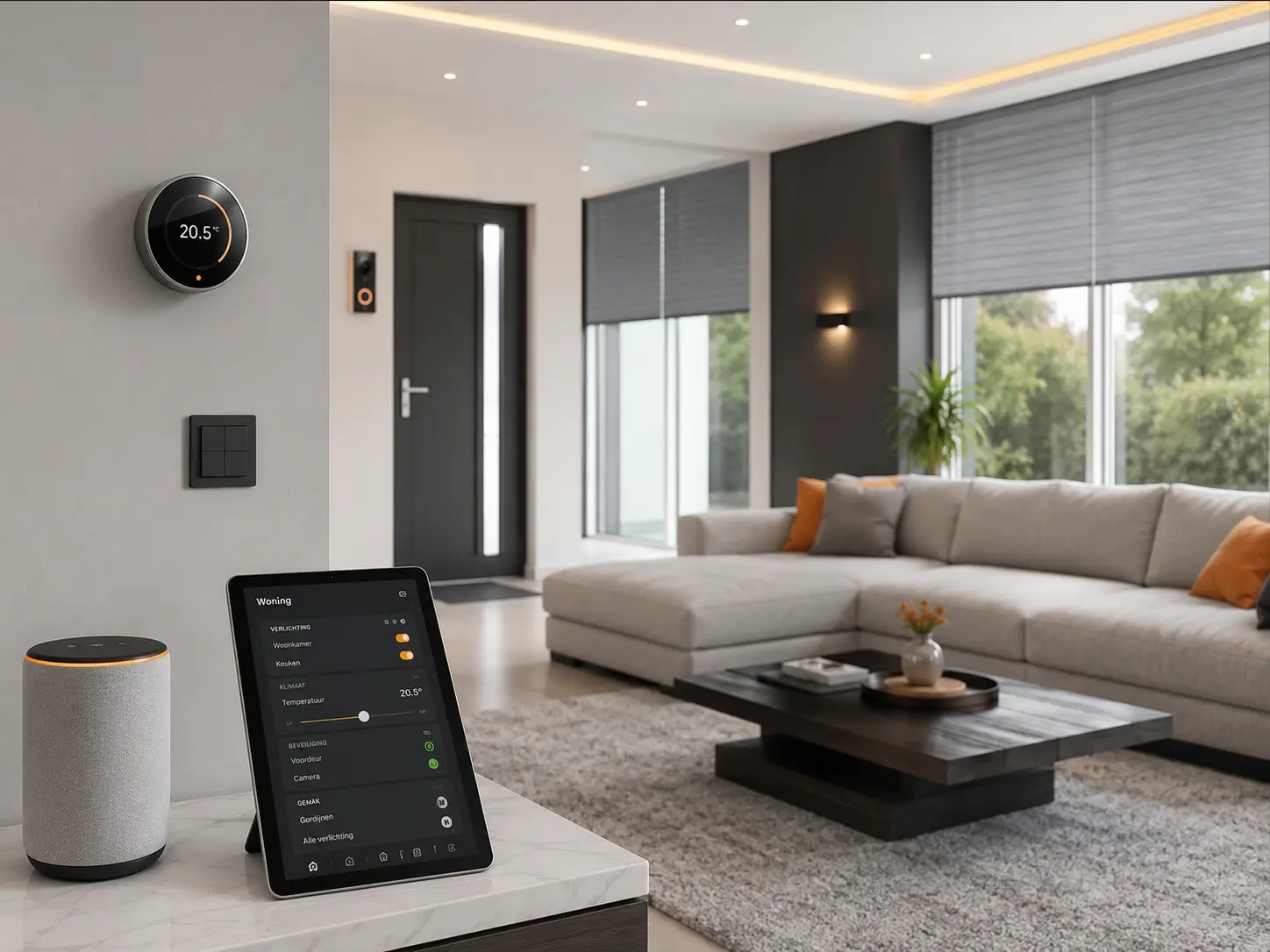 Home Assistant-server met Zigbee-hub, sensoren en slimme schakelaars
